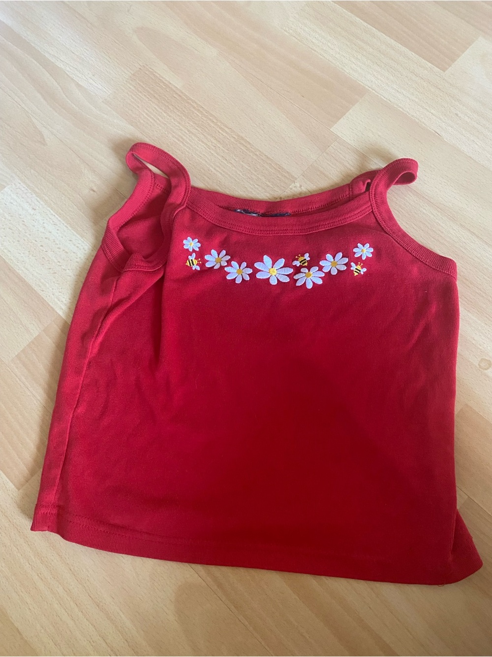 FREE ADD ON!! No brand red embroidered tank top
